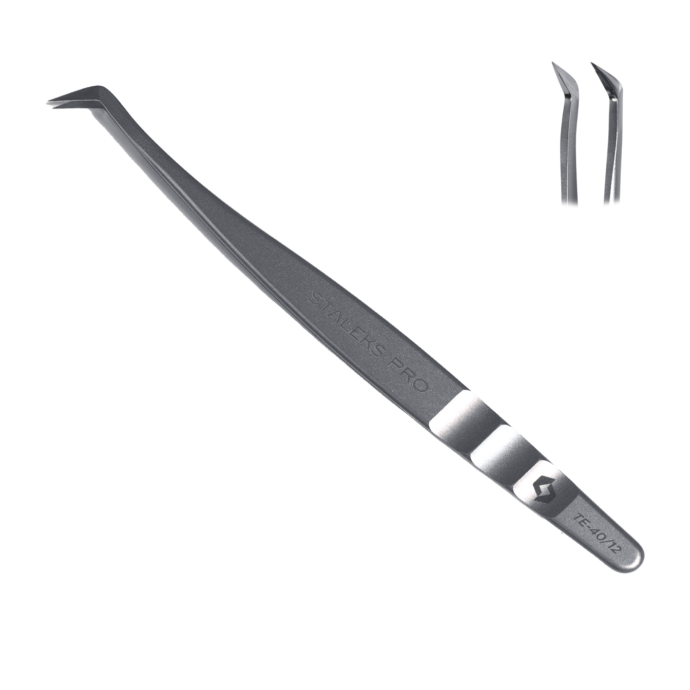 Пінцет професійний для вій EXPERT 40 TYPE 12 (чобіток, 65')
