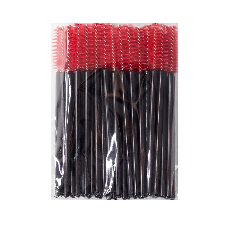 Cepillos de nylon, negro-rojo, pack. 50 unid.