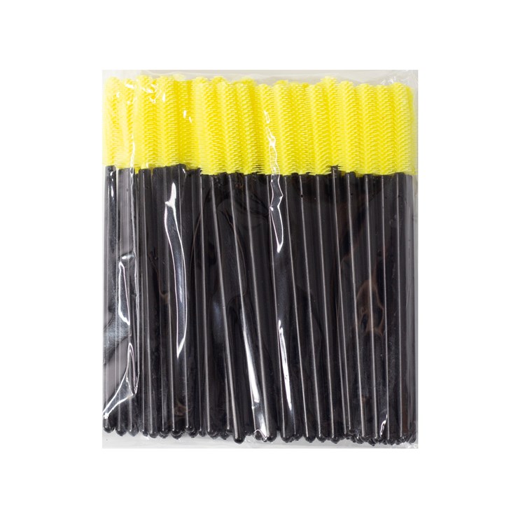 Silicone brushes, black-yellow, pack. 50 pcs