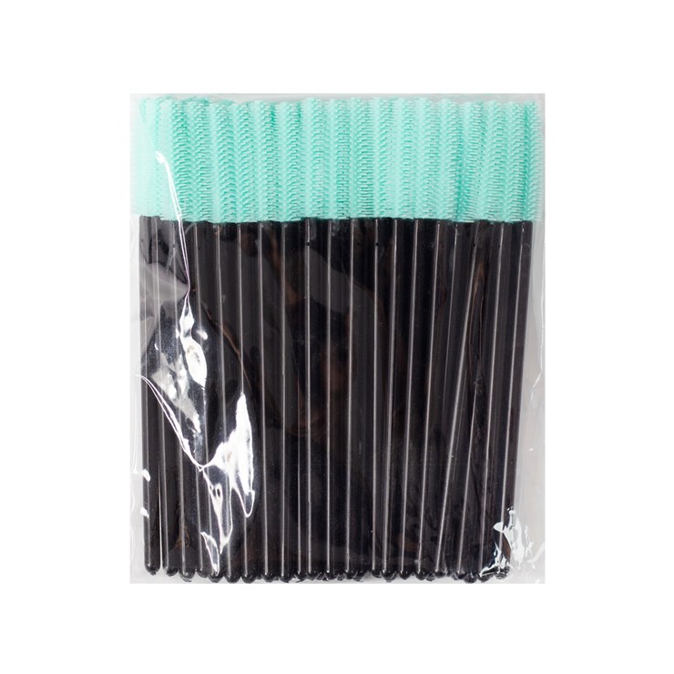 Silicone brushes, black-mint, pack. 50 pcs