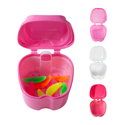 Container for cleaning eyelash curlers dark pink