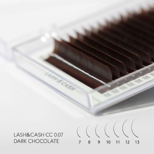 LASH&CASH, вії DARK CHOCOLATE, mix 28 ліній (CC, 0,07, mix (7-13))