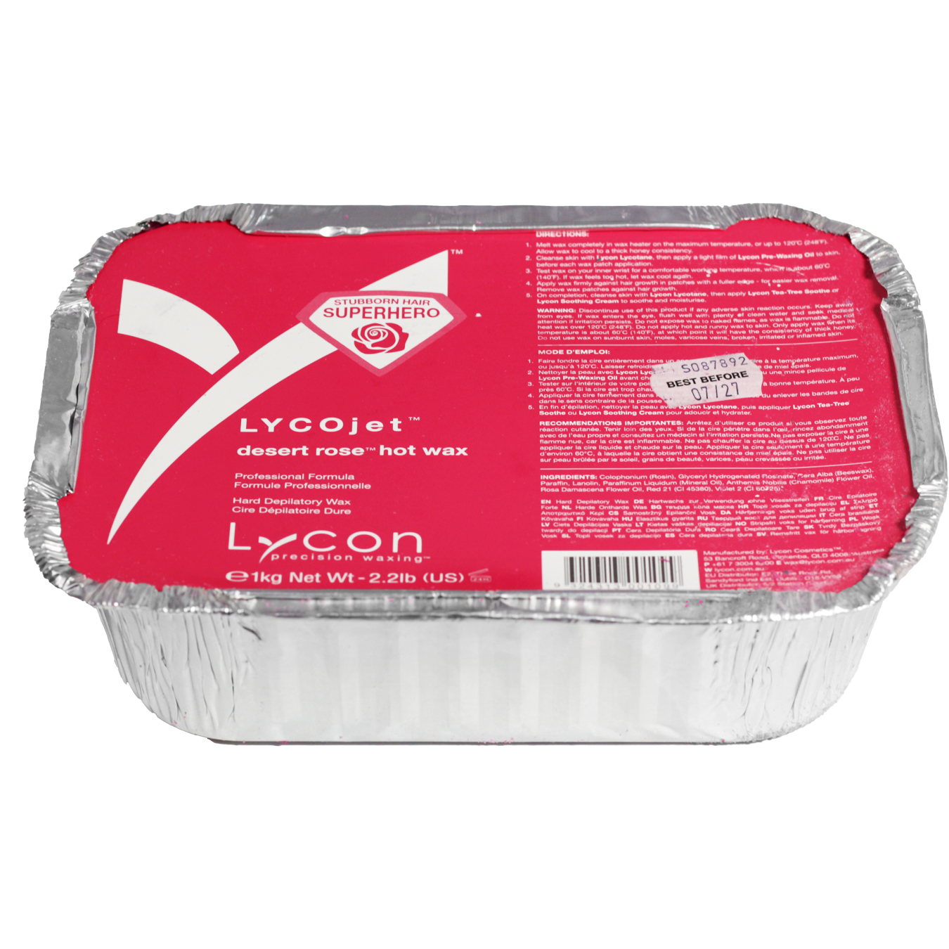 Lycon Lycojet гарячий віск з трояндою та ромашкою desert rose 1 кг