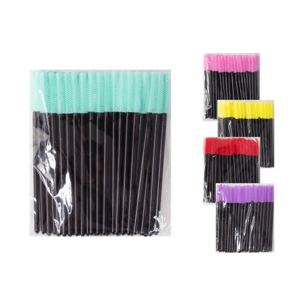 Pinceles de silicona, negro-menta, pack. 50 pcs