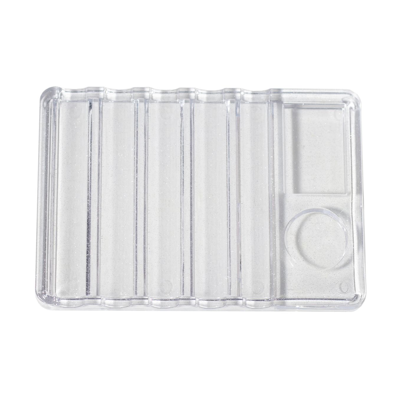 Shiny transparent brush holder grid