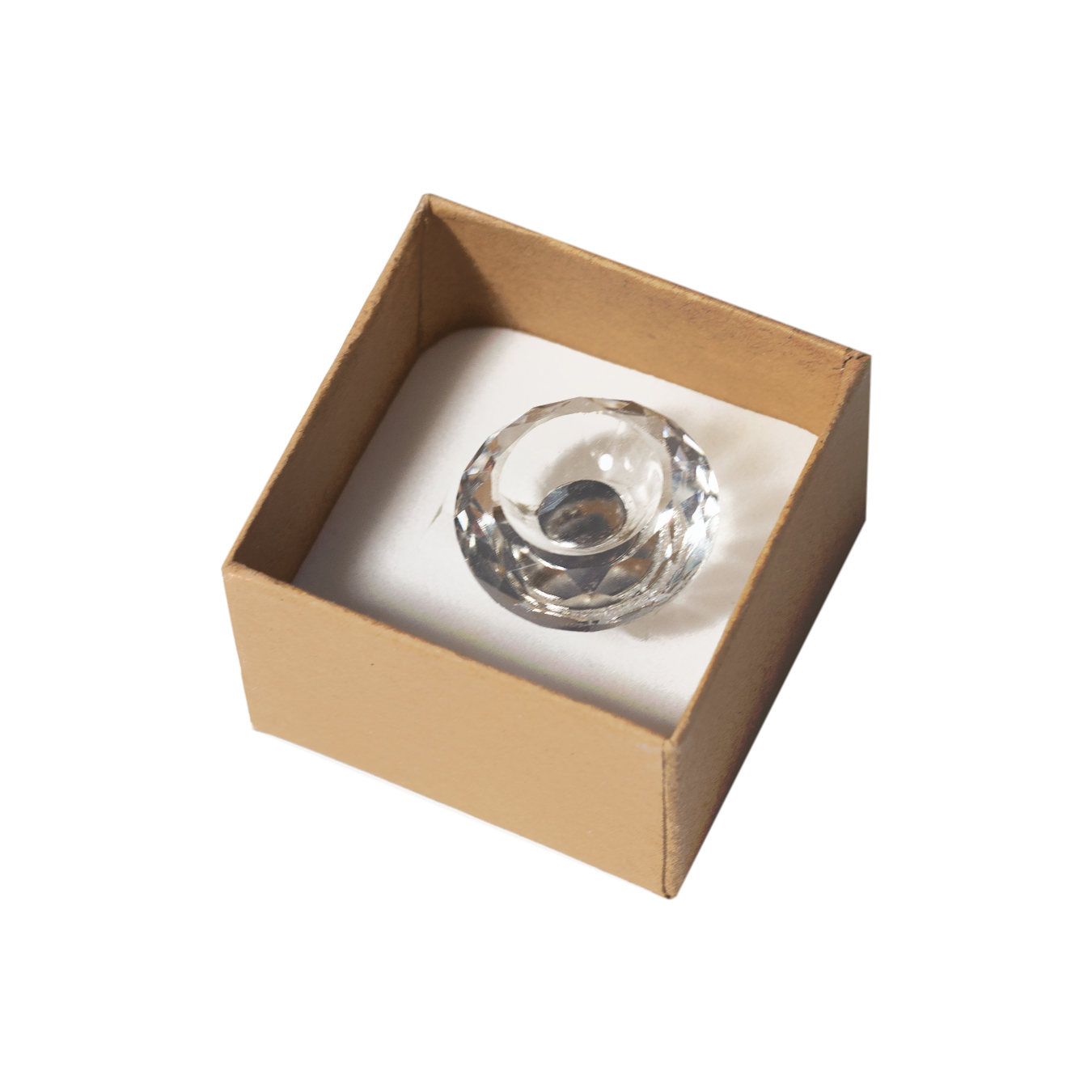 Кольцо глубокое для клея, пигмента, хны, краски, хрустальное прозрачное