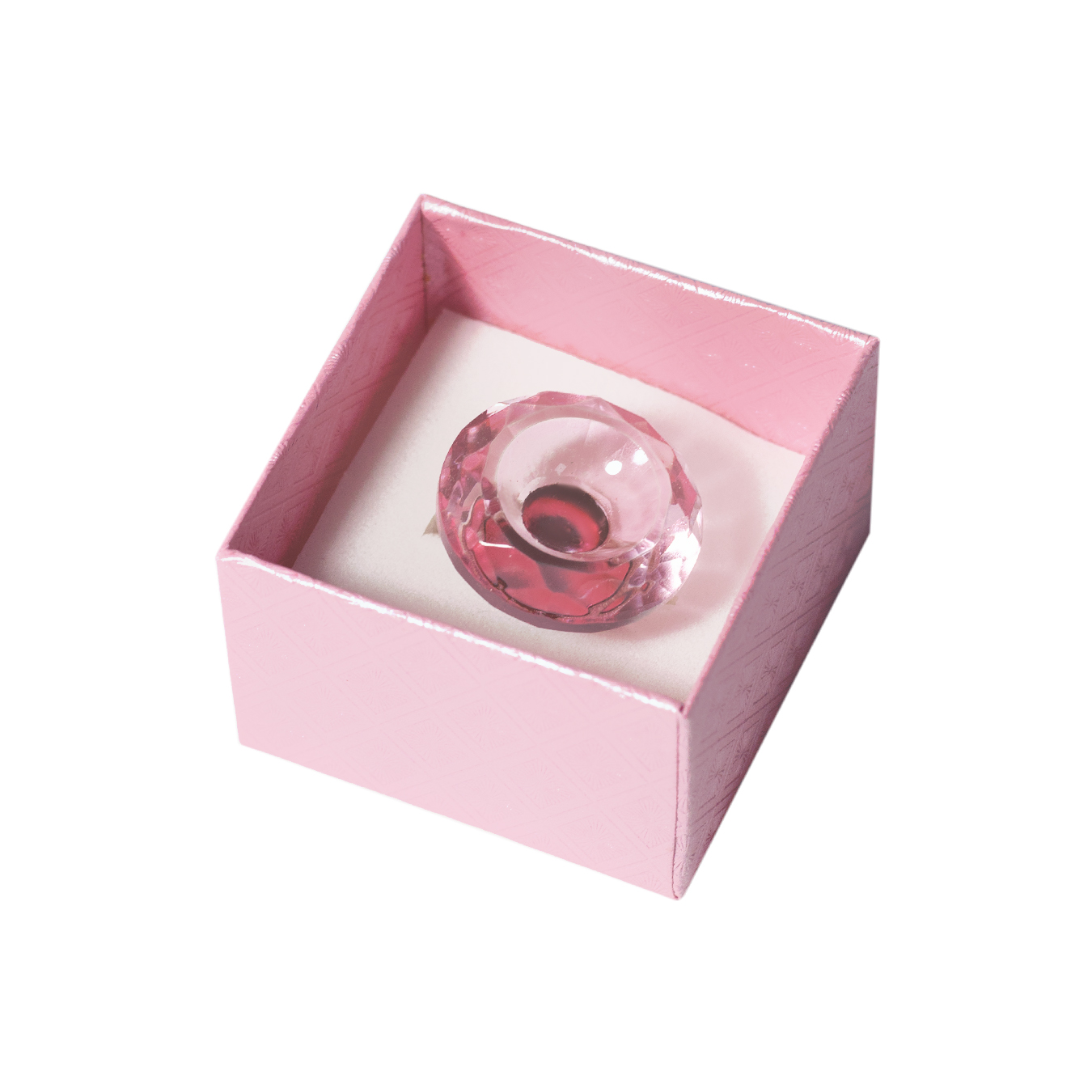 Кільце глибоке для клею, пігменту, хни, фарби, кришталеве рожеве