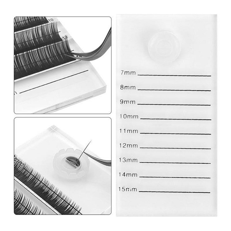 Eyelash extension tablet with glue well, 9 lines (7-15)