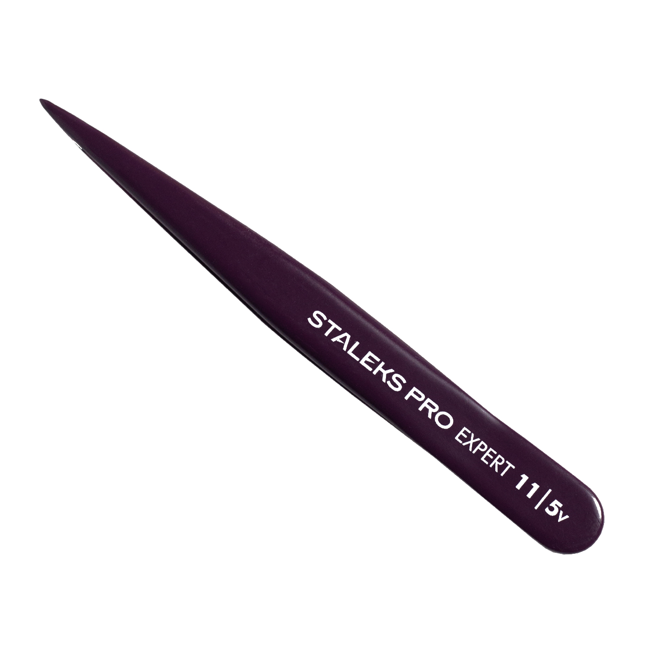 Pinzas para cejas Staleks Expert 11/5 puntas, morada