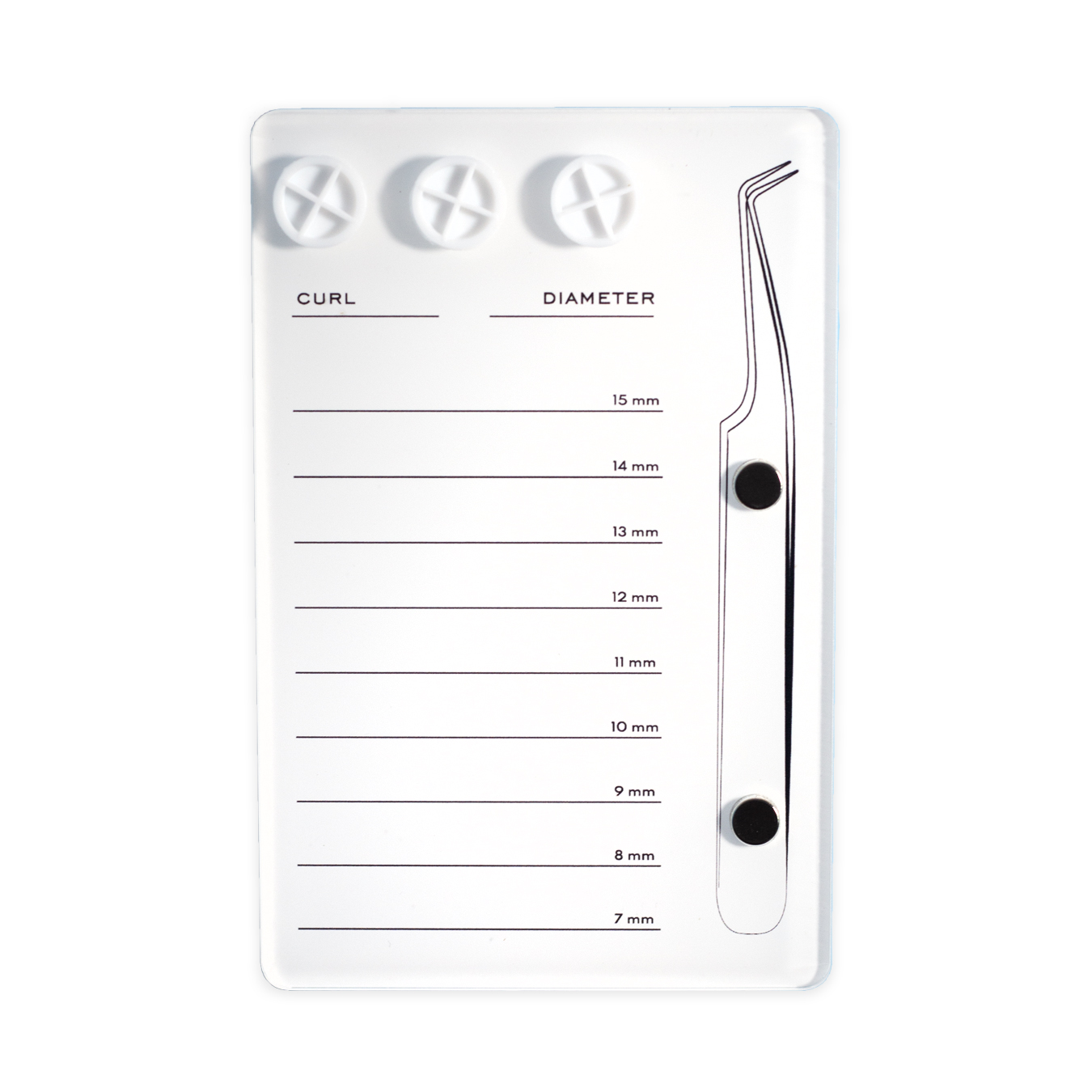 Przedłużanie rzęs (7-15 mm) z magnesem na pęsetę, biały