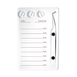 Eyelash extensions (7-15 mm) with tweezer magnet, white