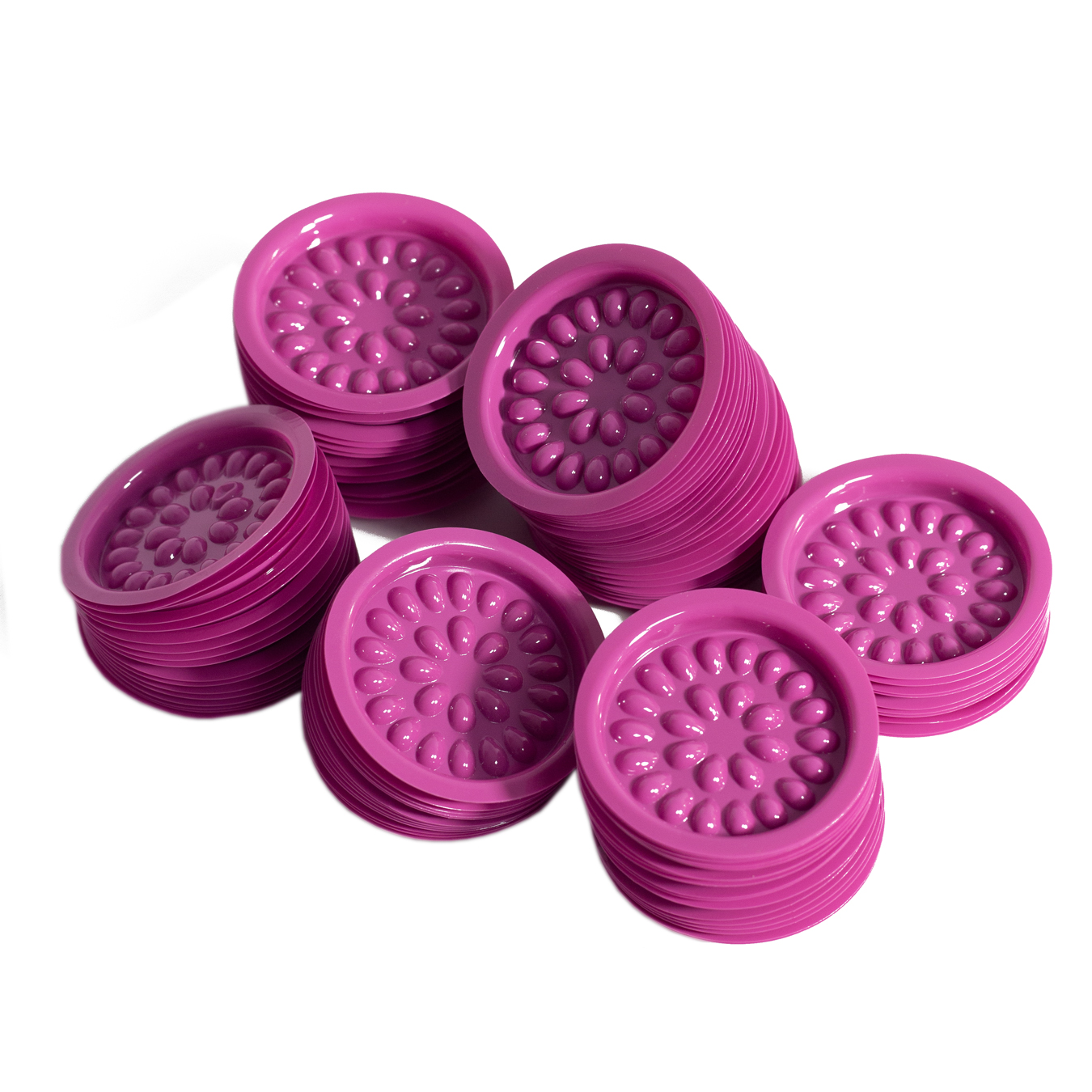 Палетка для клею на 26 лунок малинова, 50 шт