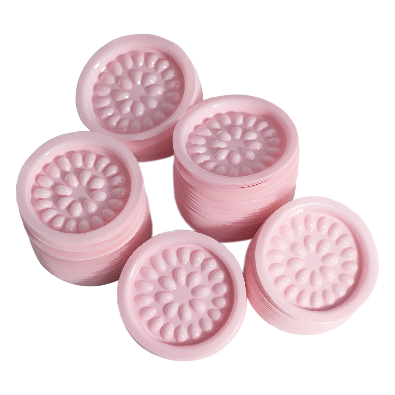 Палетка для клея на 26 лунок светло-розовая, 50 шт