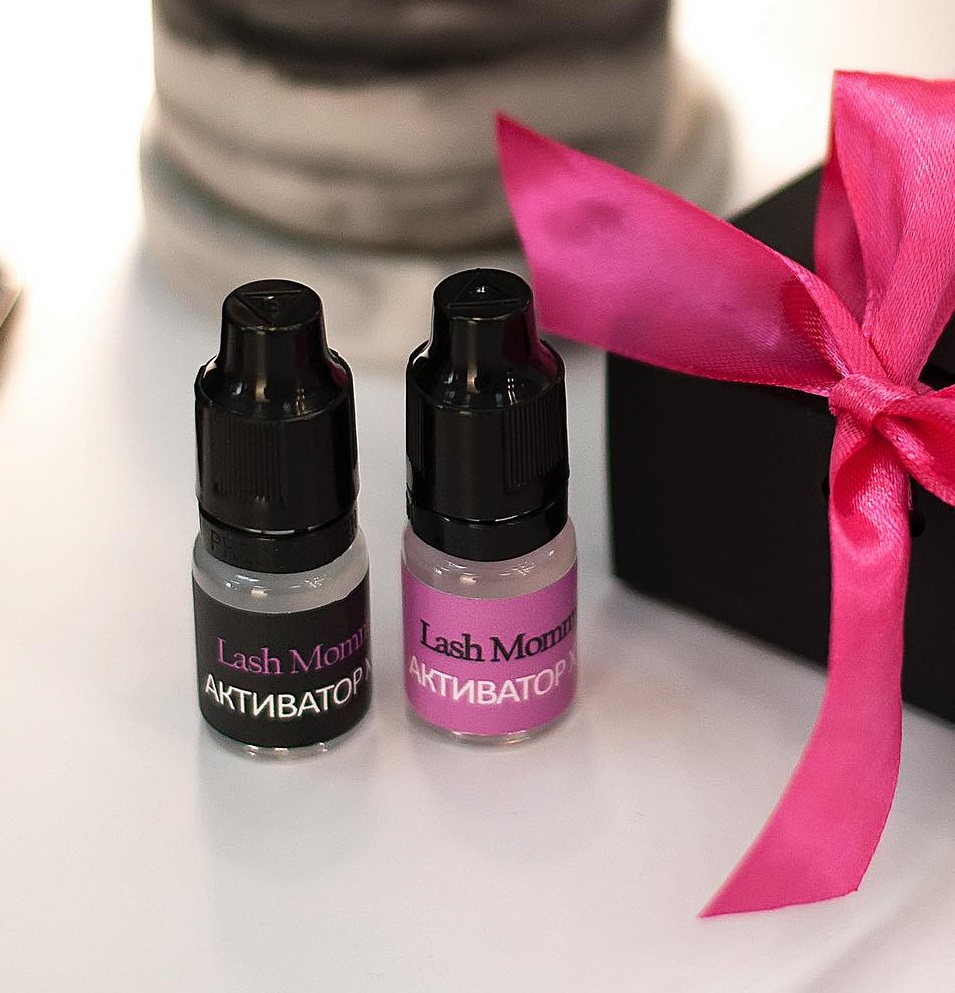 LASH MOMMY Набор активаторов для быстрого наращивания ресниц x1 + x2, в пластиковом флаконе по 10 мл