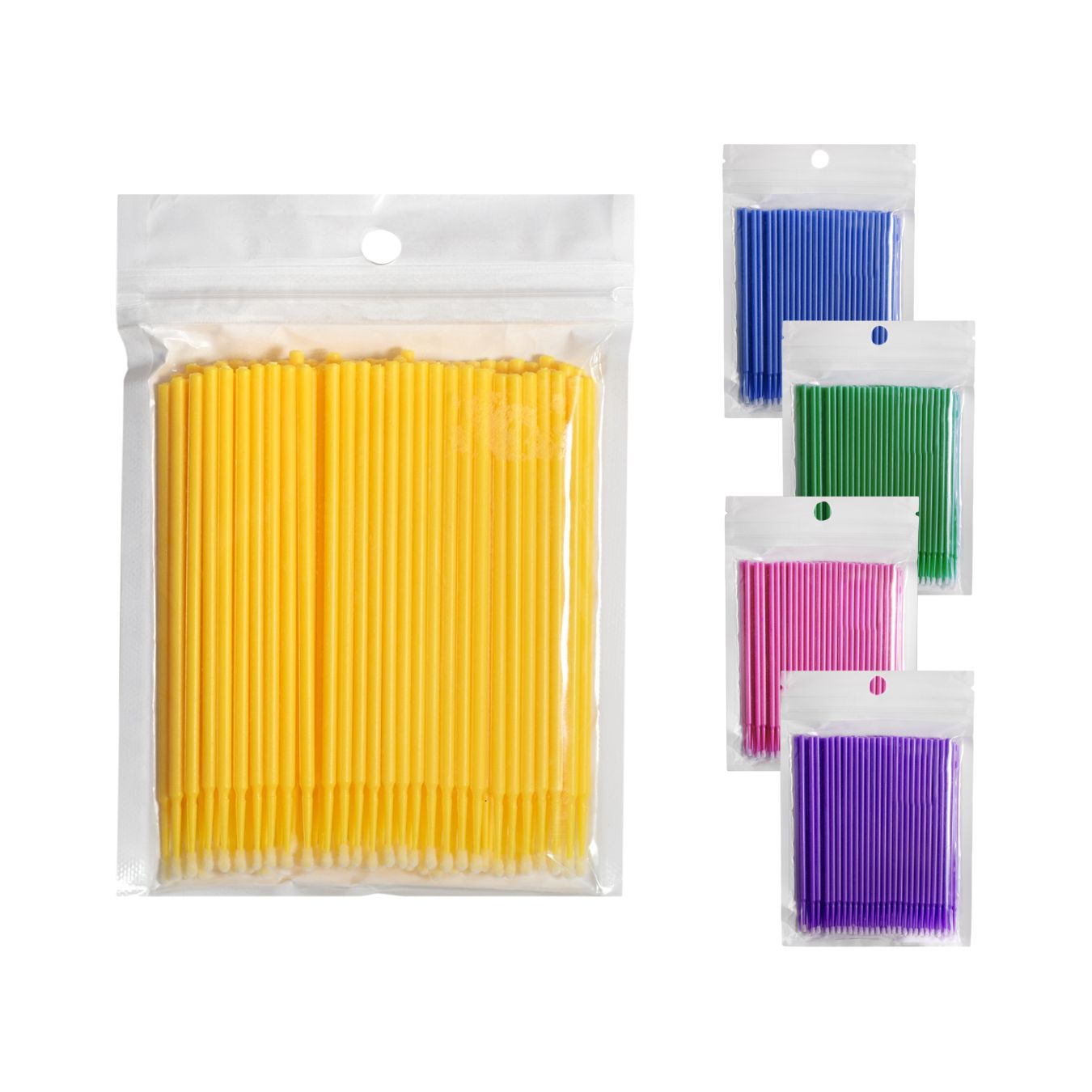 Żółte mikroszczoteczki w woreczku p. L MA-100