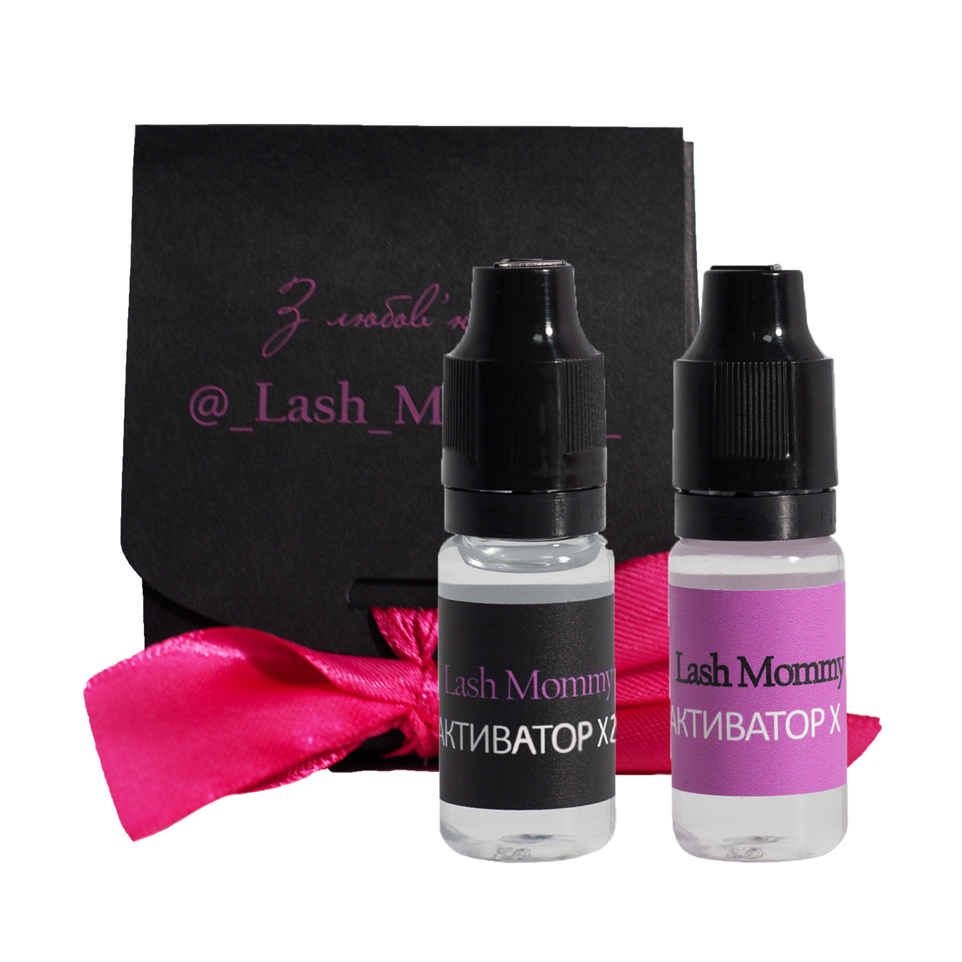 Набір активаторів для нарощування вій, пластик, 2×10 мл