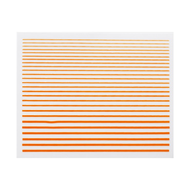 Lash laminating tape on a sheet, neon orange