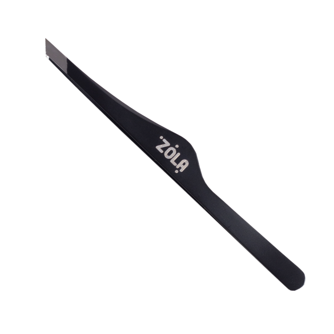 ZOLA Professional beveled tweezers for eyebrows BLACK