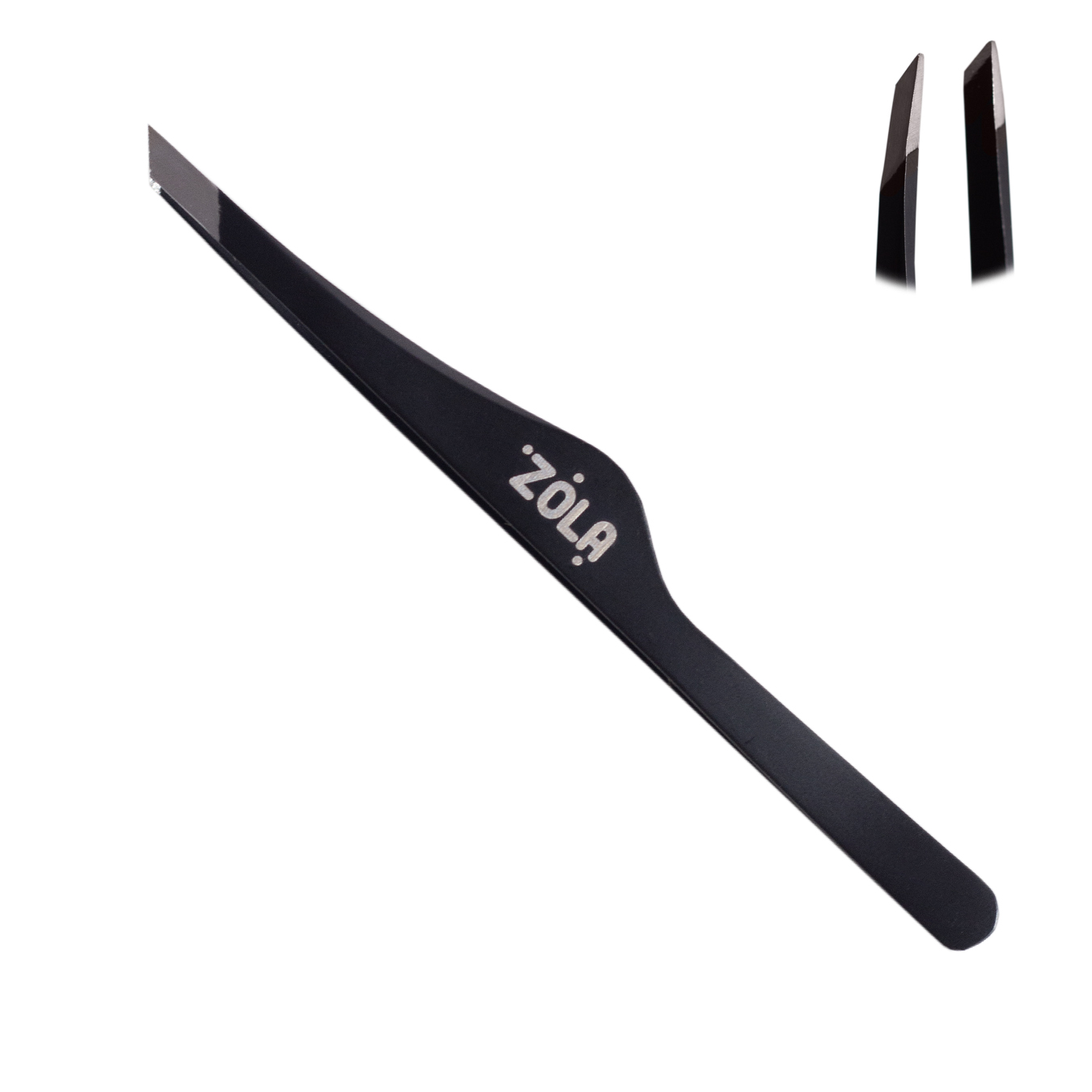 ZOLA Professional beveled tweezers for eyebrows BLACK