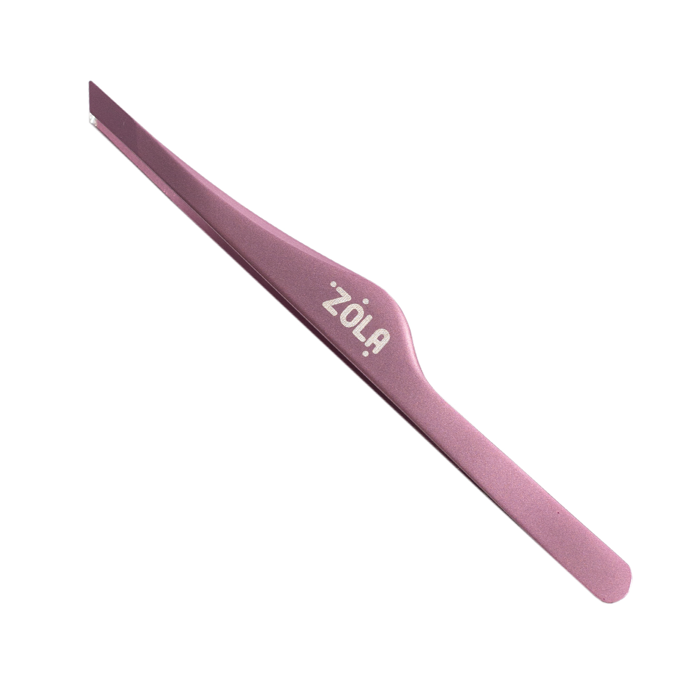 ZOLA Professional Beveled Tweezers for eyebrows LIGHT PINK