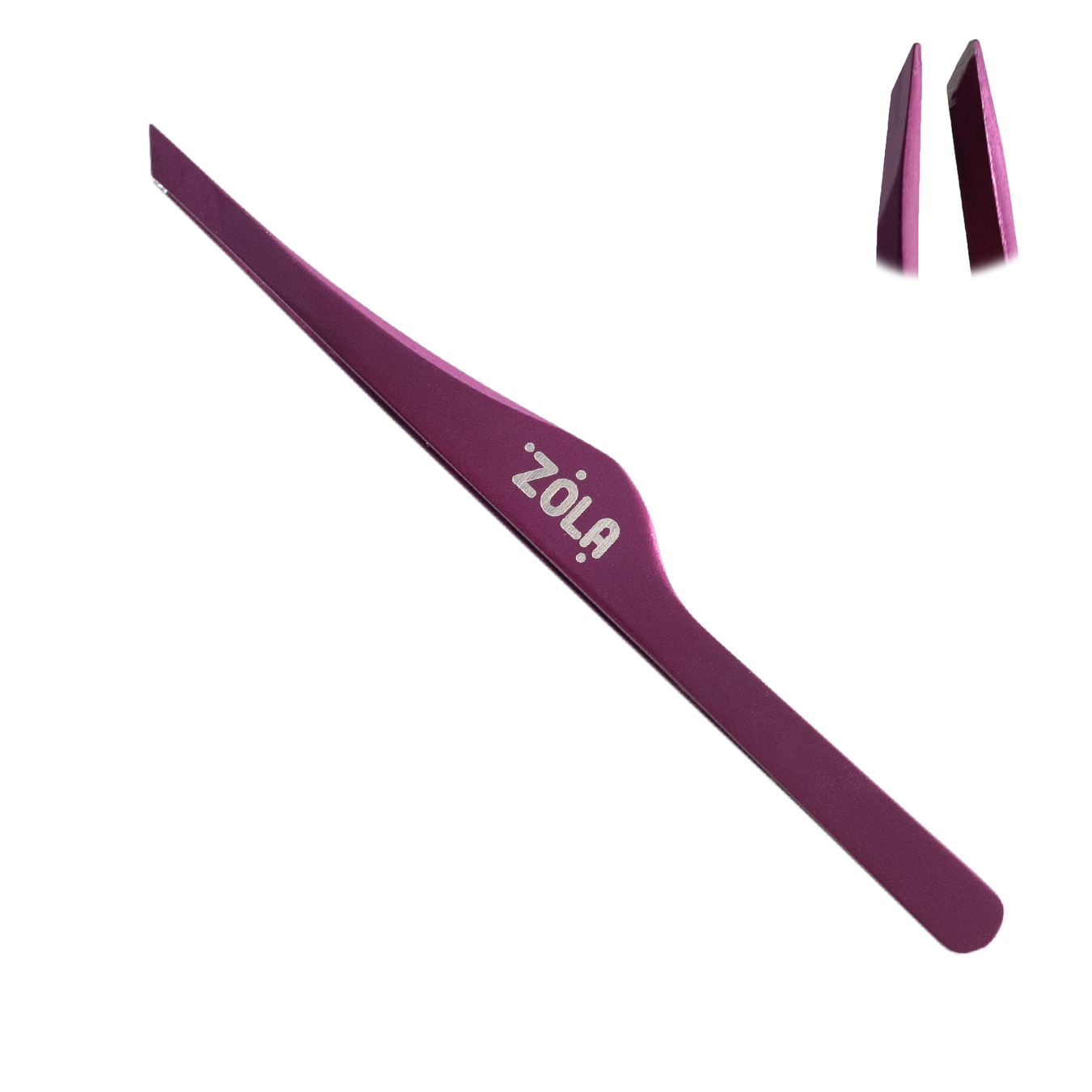 ZOLA Professional Beveled Tweezers for eyebrows PINK