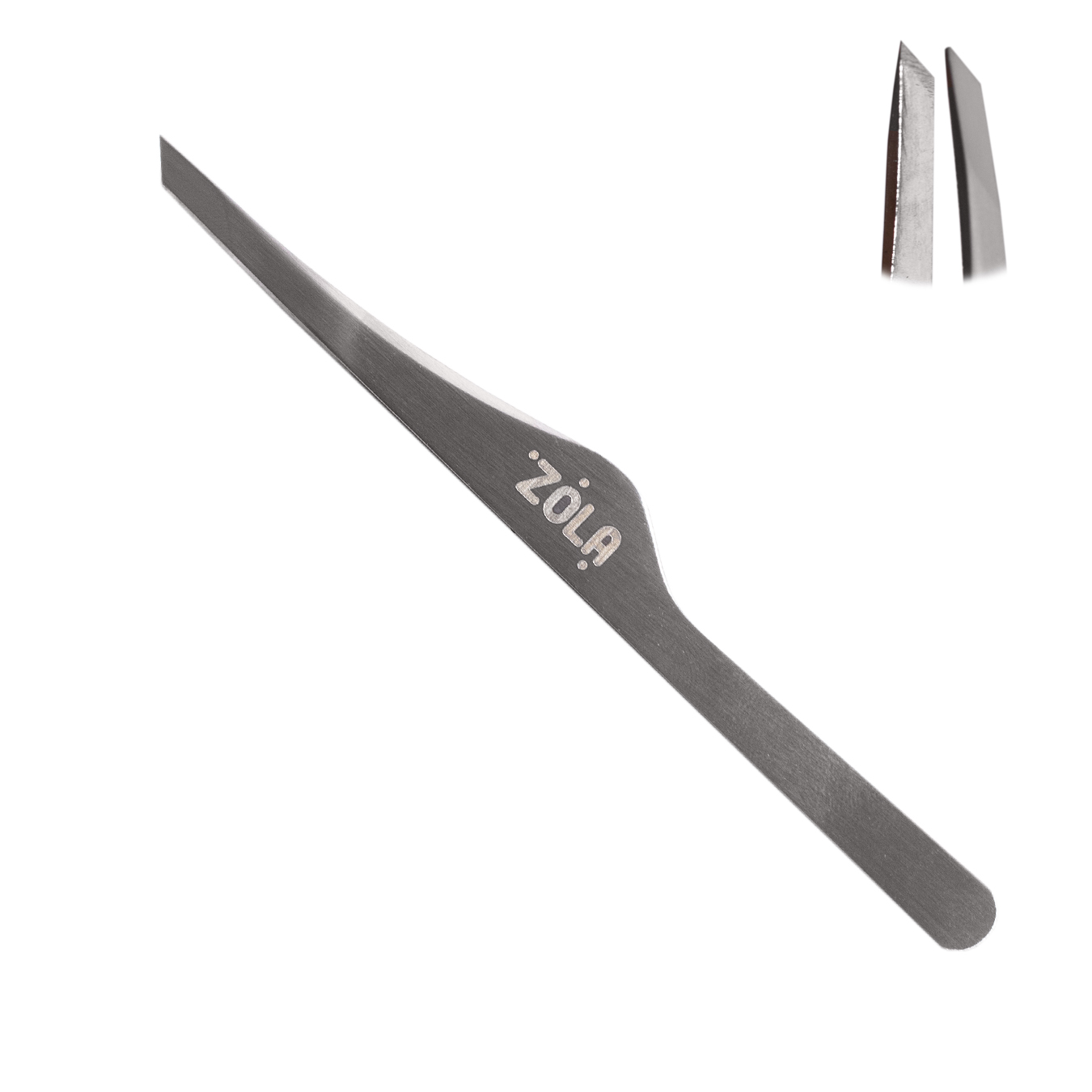 ZOLA Professional beveled eyebrow tweezers SILVER