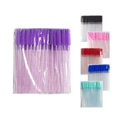 Silicone brushes purple with purple sparkles, pack. 50 pcs.