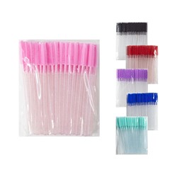 Silicone brushes pink with pink sparkles, 1 pc. 50 pcs