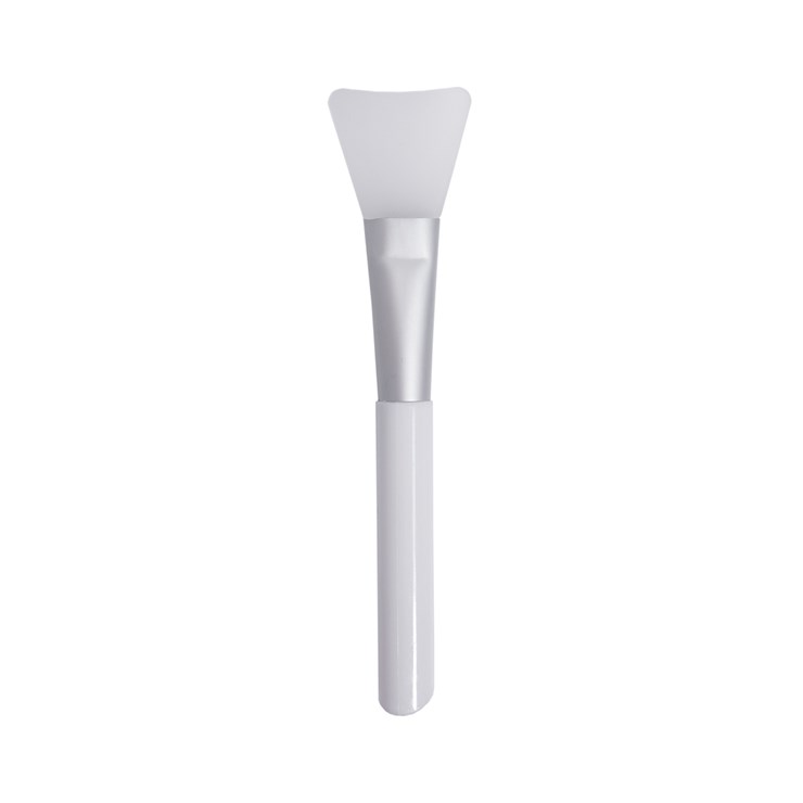 Silicone brush for applying masks, creams and concentrates, white