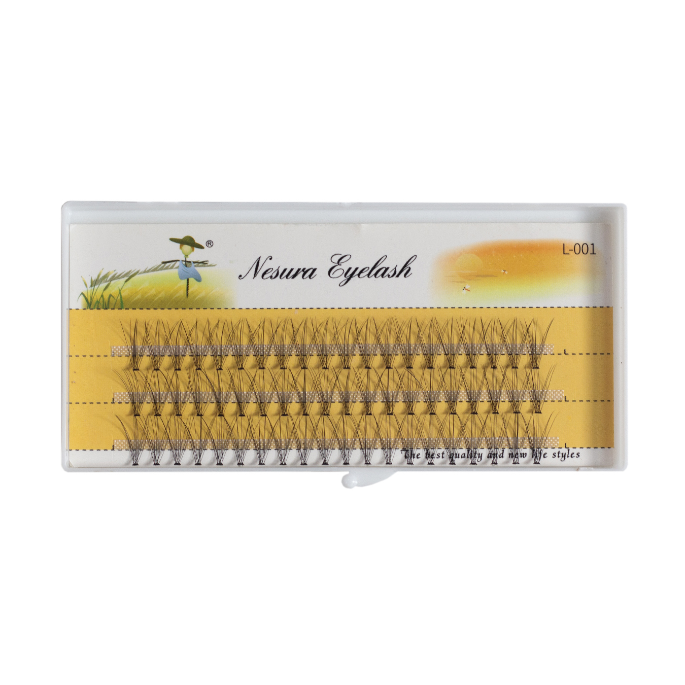 Nesura Eyelash Premium Вії пучкові безвузликові 10D, 0,10, вигин C, 12мм