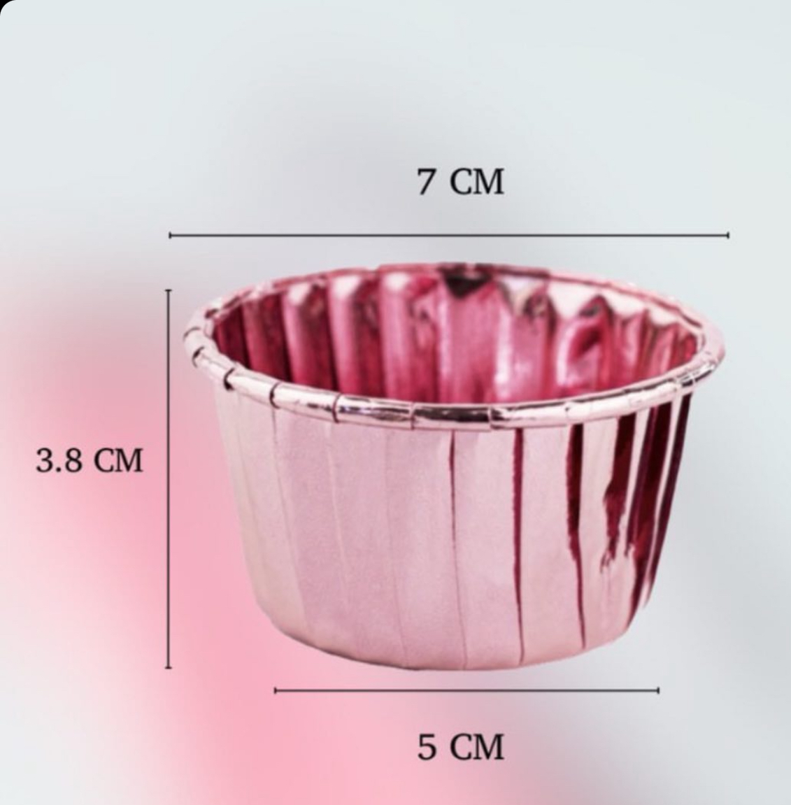 <p>Formulario para cera con folículo de oro rosa 7 cm, 1 unidad</p>