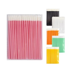 Macro brush applicators for eyelash cleaning 50 pcs, pink