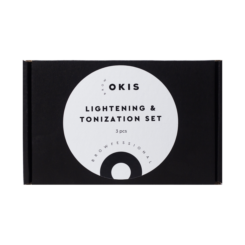 Zestaw do usuwania syntetycznych pigmentów OKIS BROW Krok 1 i Krok 2 + Ice Tone