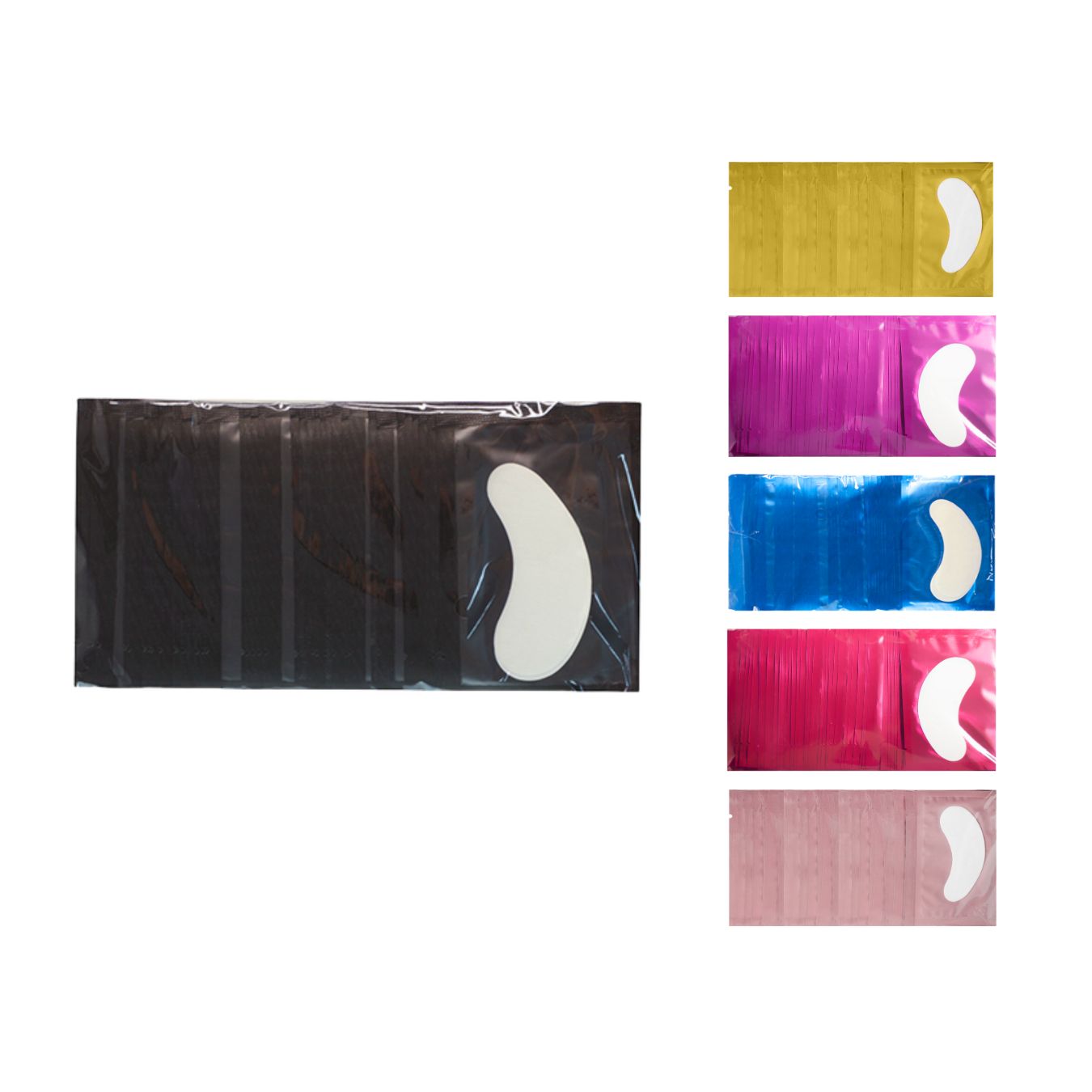 Гидрогелевые патчи для ресниц, черные, набор (50 шт)