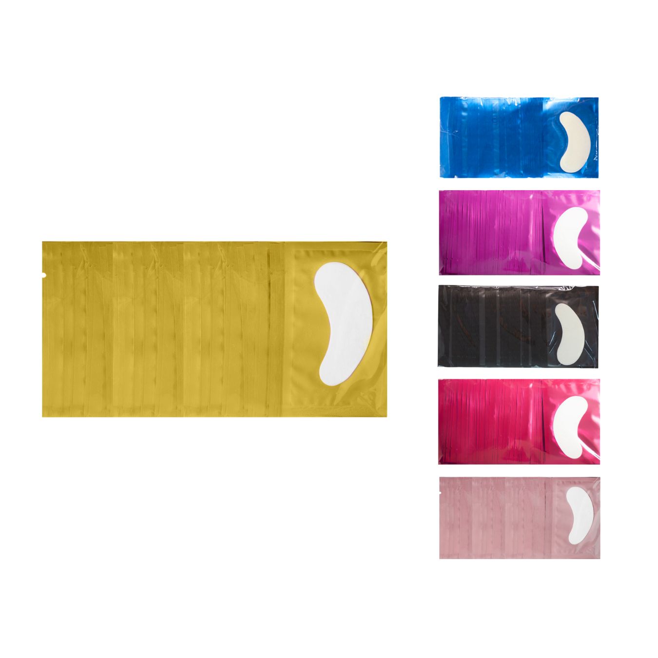 Гідрогелеві патчі для вій, золоті, набір (50 шт)