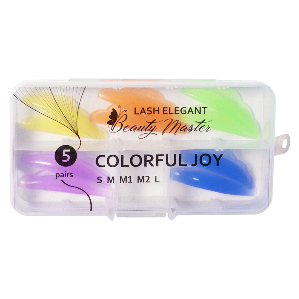 BEAUTY MASTER Валики для ламінування вій округлі Colorful joy, 5 пар