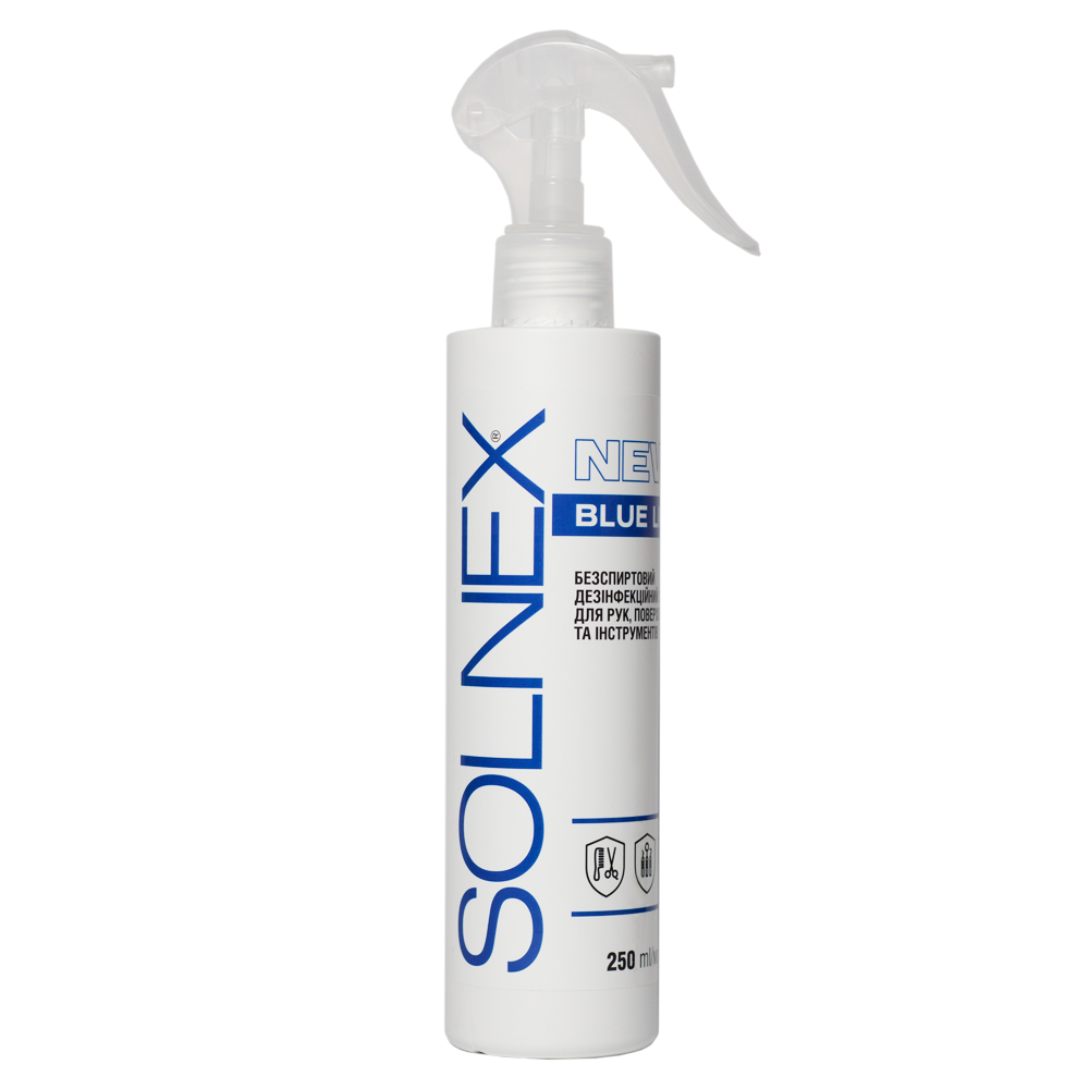 SOLNEX Línea Azul Sin Alcohol Antiséptico Largo 250ml