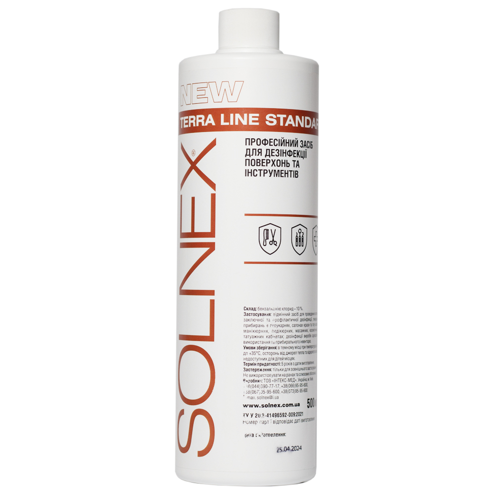 SOLNEX Дезинфицирующее средство для поверхностей и медицинских инструментов Terra Line Standart 500 мл