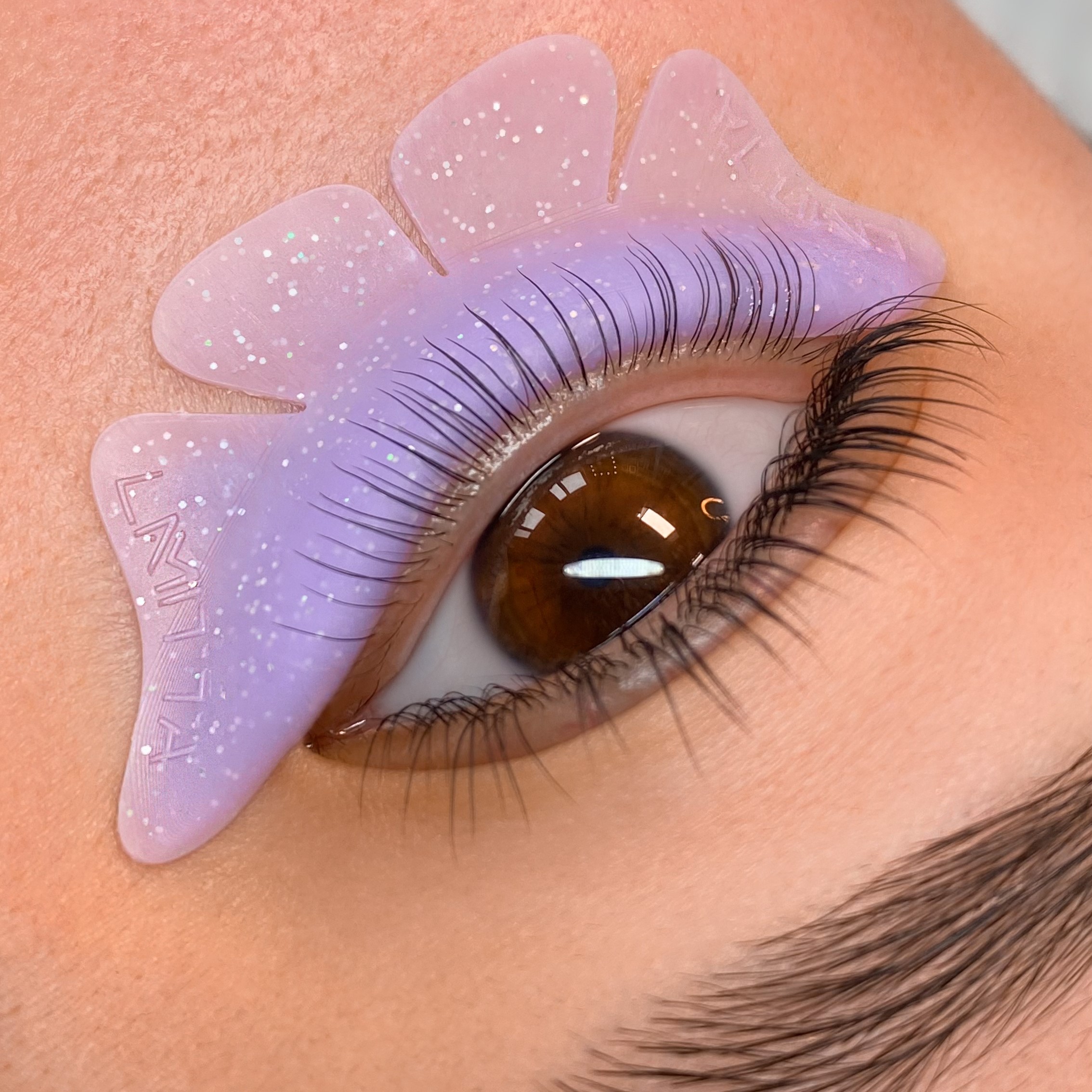 LAMITTA Mariposa Parches laminadores para pestañas inferiores, lavanda, 1 par