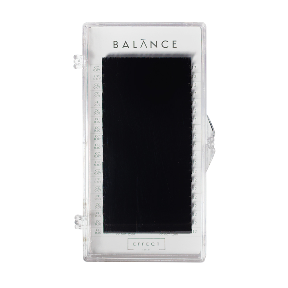 EFFECT EXPERT Black Lashes BALANCE, individual lengths, 20 rows (C, 0.07, 9)