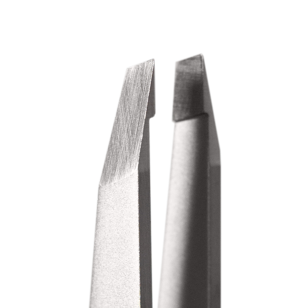 Beauty Master Beveled Eyebrow Tweezers, Metal