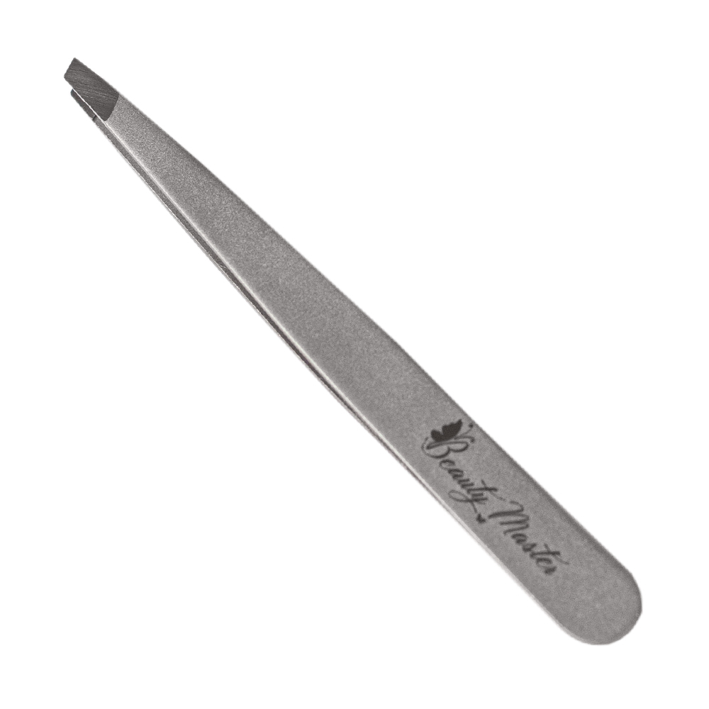 Beauty Master Beveled Eyebrow Tweezers, Metal