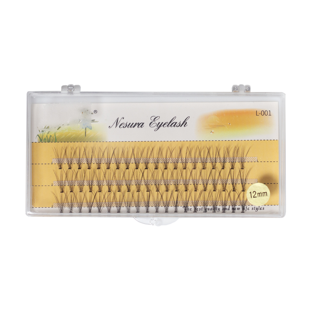 Nesura Eyelash Premium Вії пучкові безвузликові 10D, 0,07, вигин C, 12мм