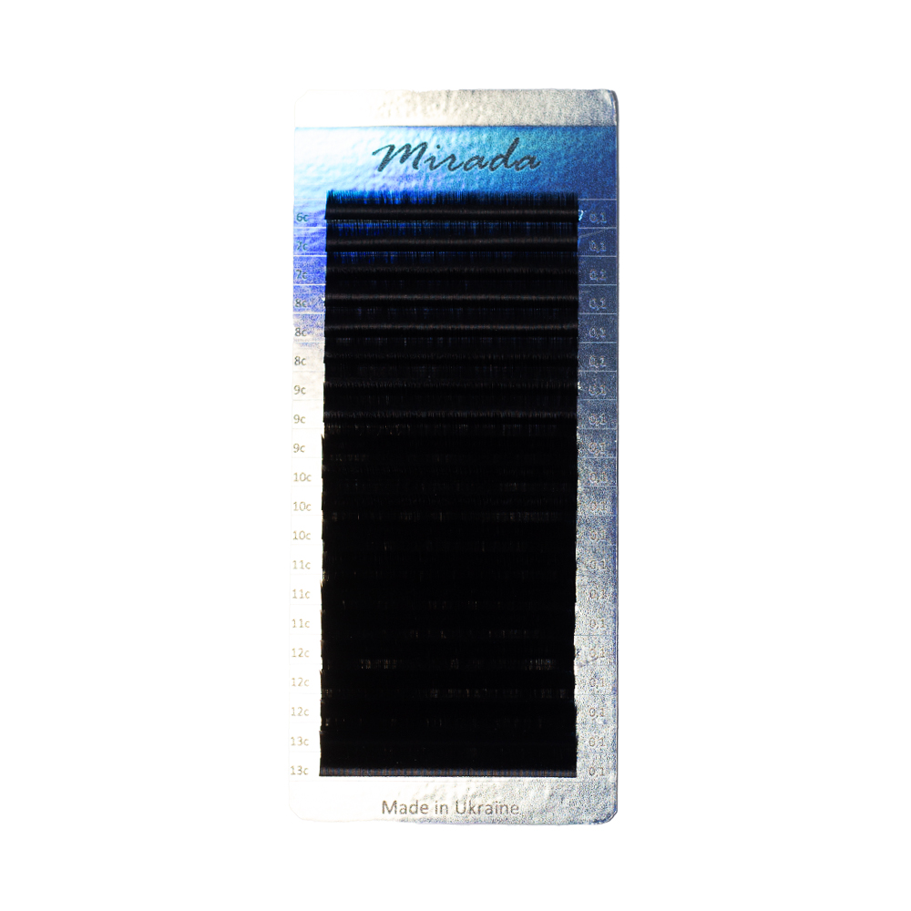MIRADA Вії чорні, mix 20 ліній C, 0.10, (6-13)