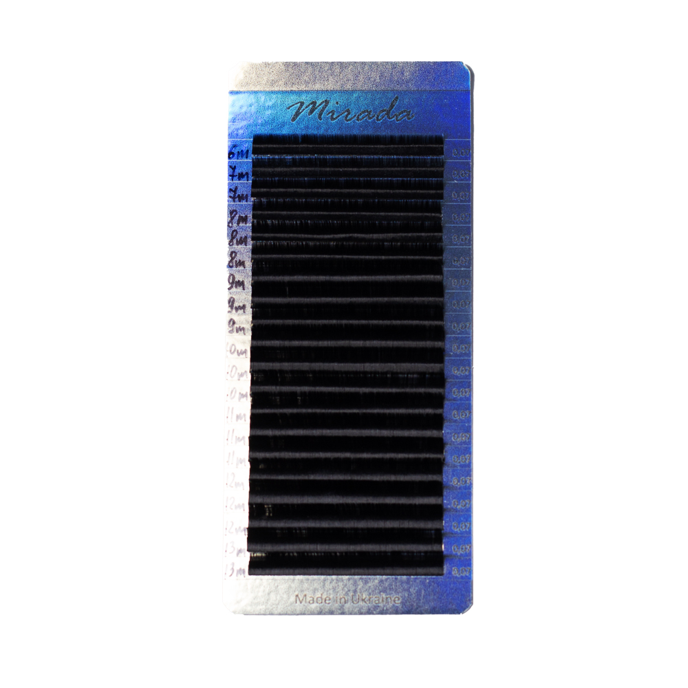 MIRADA Вії чорні, mix 20 ліній M, 0.07, (6-13)