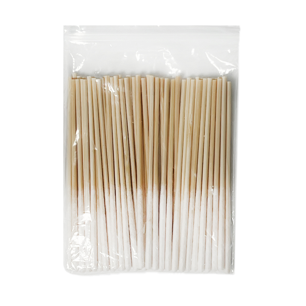 Мікростіки тонкі ватні палички з довгою головкою, дерево, 8см, 60 шт