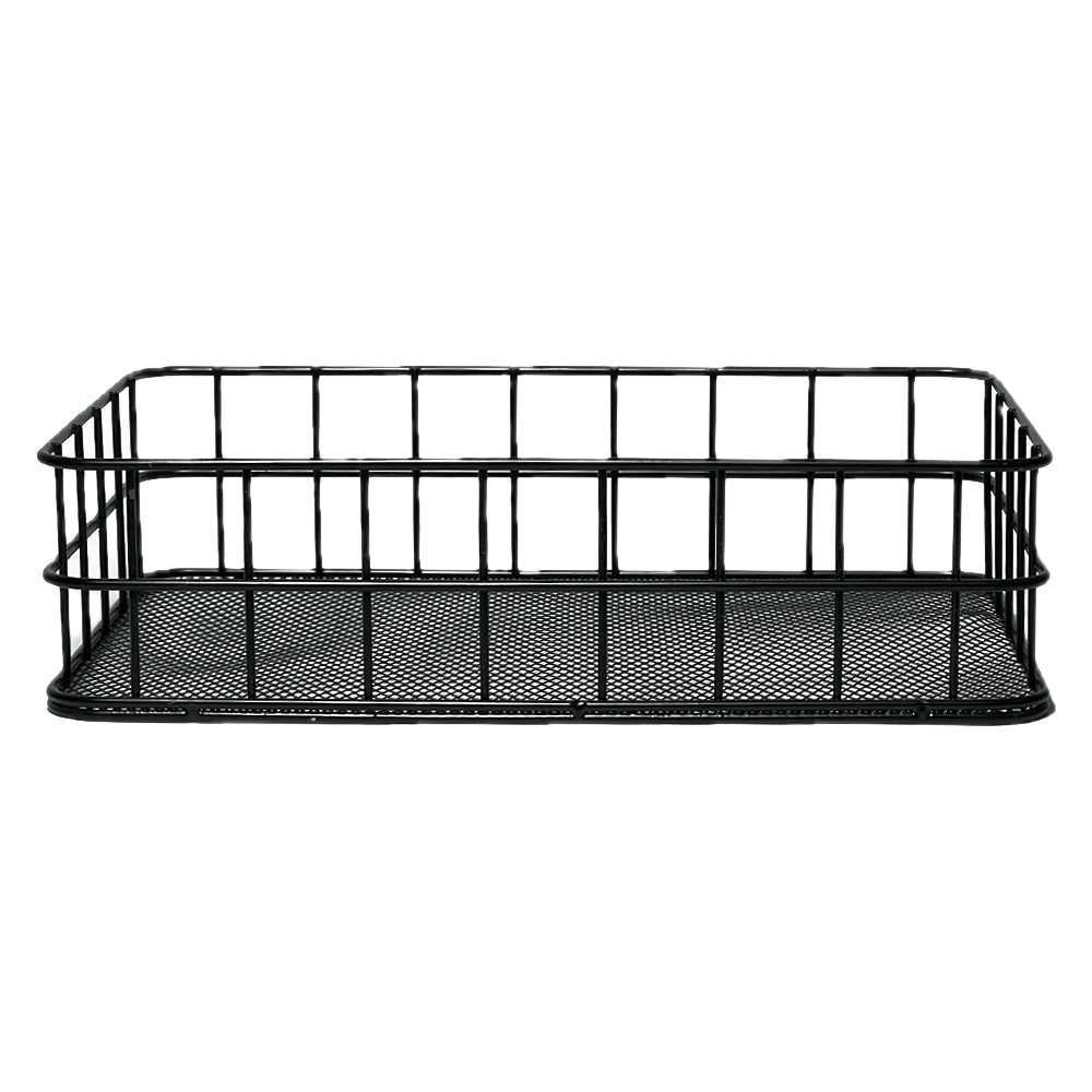 Органайзер для косметики корзина, металлический, черный, 24х16,5х6,5 см