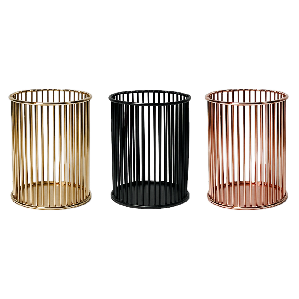 Органайзер для пензлів металевий, колір rose gold