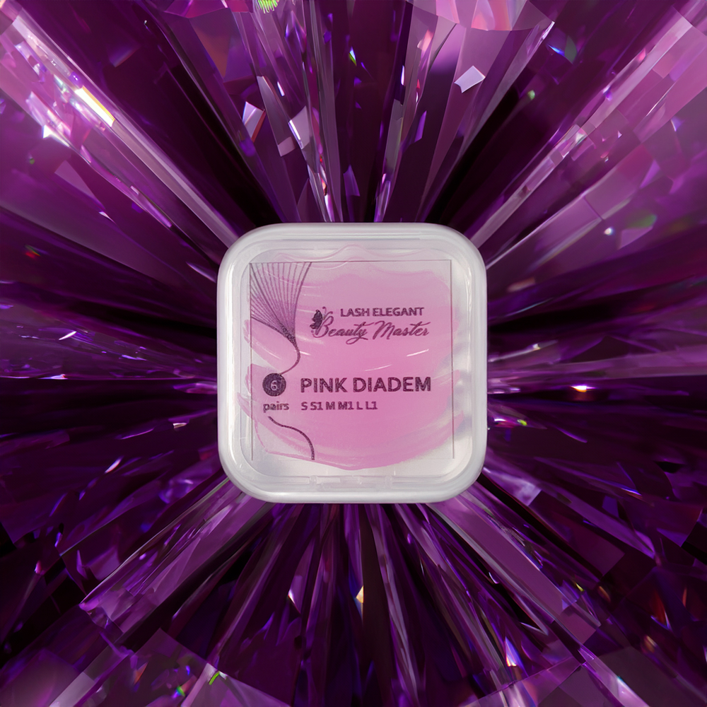 Beauty Master Rollers for lamination of eyelashes PINK DIADEM, 6 pairs