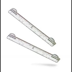 Extensiones de pestañas, con pestañas, transparentes, 1 par